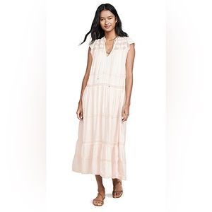 EUC FREE PEOPLE MIDNIGHT MIDI DRESS IN LITTLE FLOWER COMBO MEDIUM